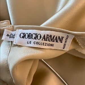 Armani Collezioni silk top w/shoulder pads